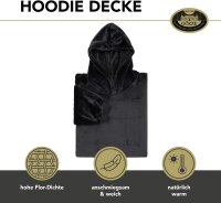 Hoodie-Decke mit Kapuze anthrazit